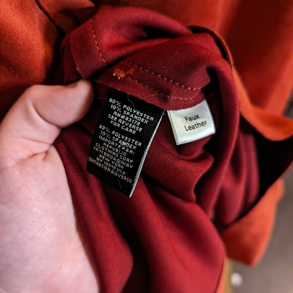 Premise Faux Suede Coat Red Pepper Sz XL - Picture 6 of 7